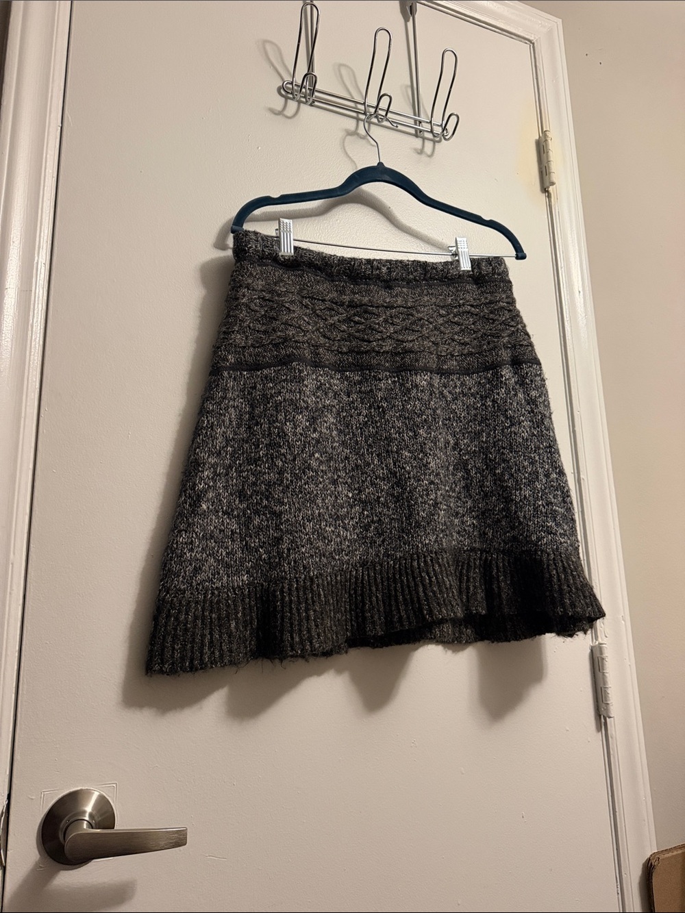 Prana Heathered Charcoal Knit Skirt